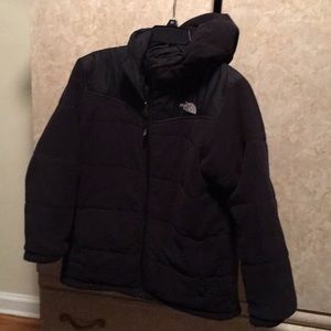 Black reversible north face coat